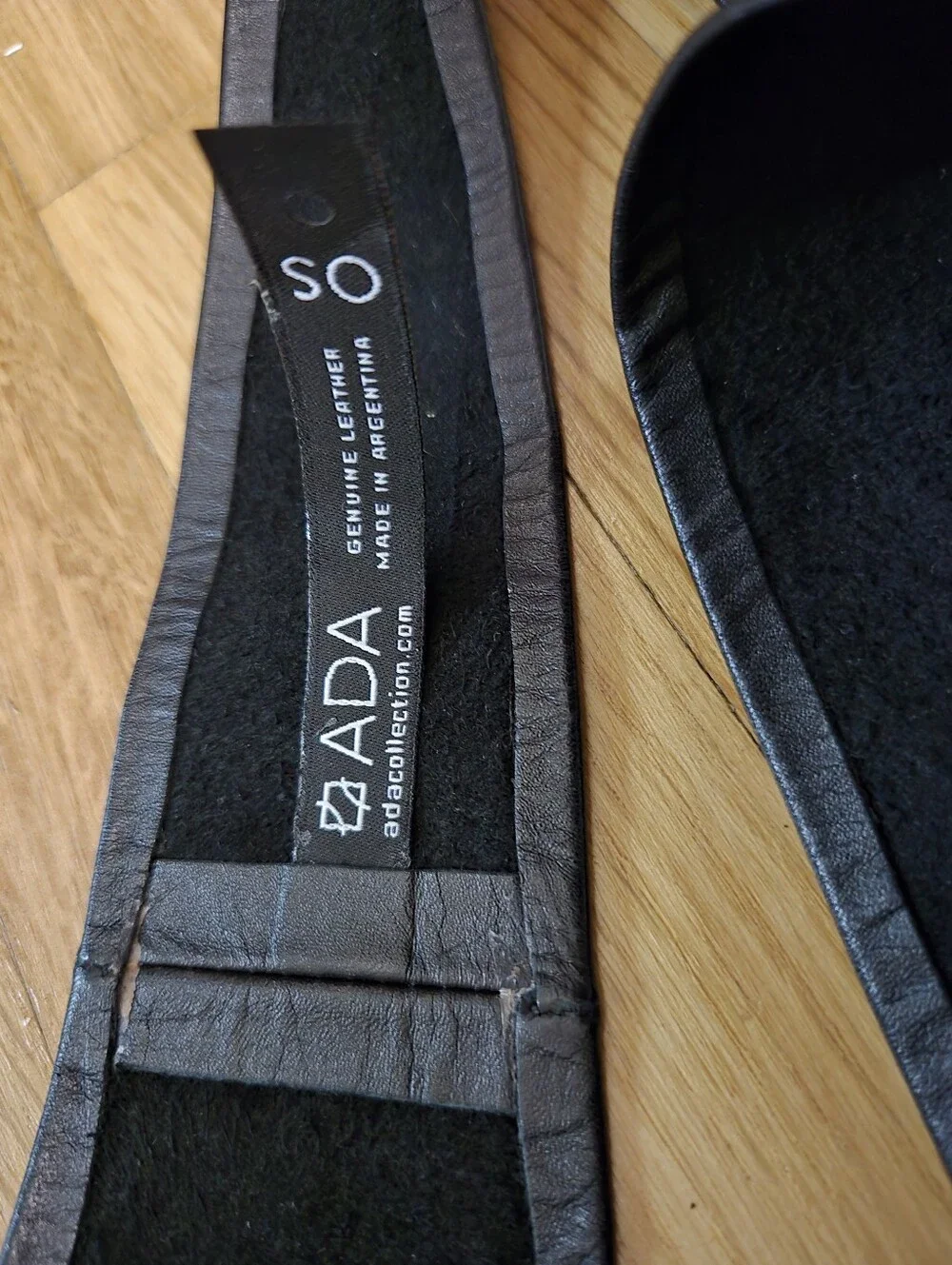 Ada Black Leather Obi Wrap Belt